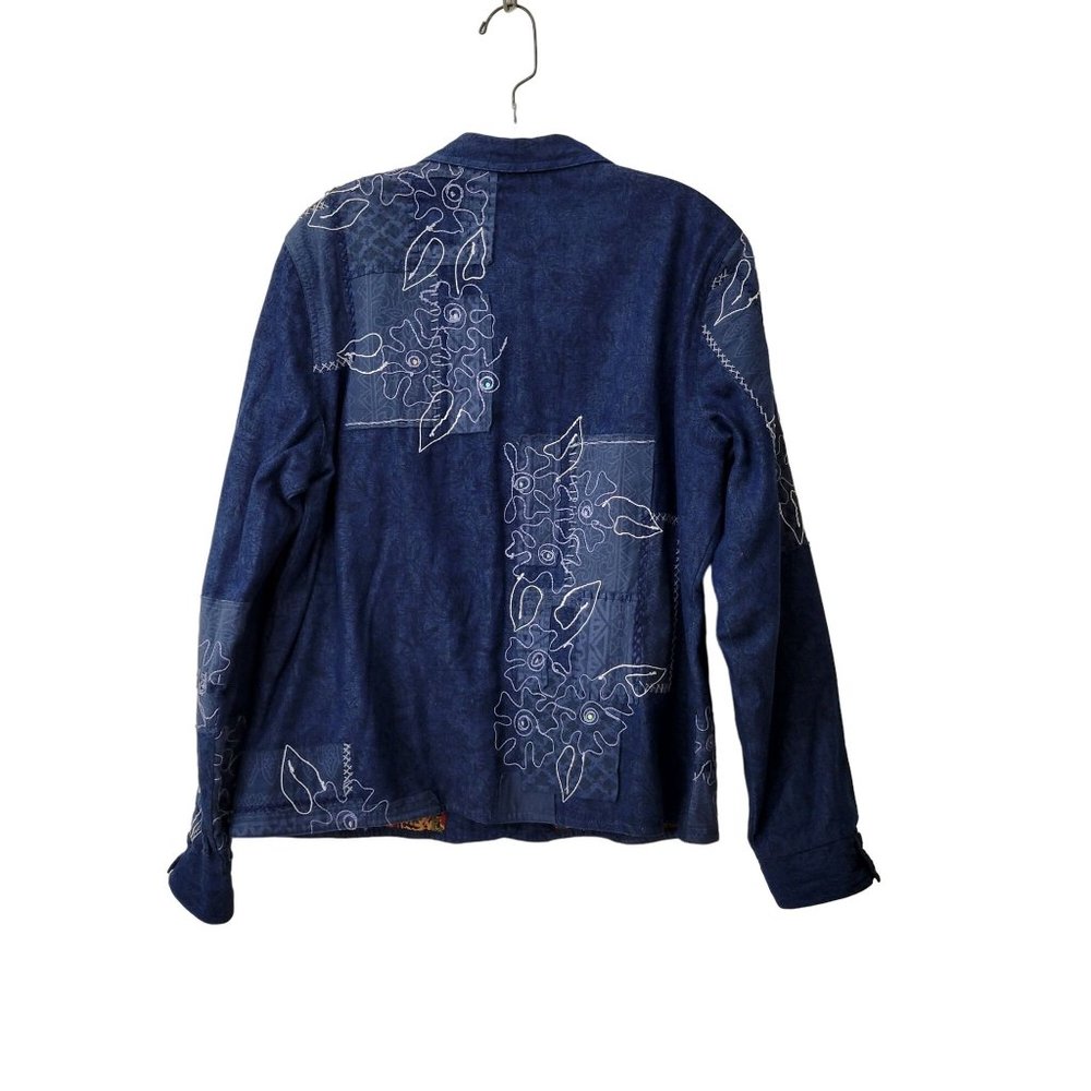Coldwater Creek Embroidered Denim Jacket - Picture 3 of 5